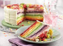 Rainbow Cake x16 slice